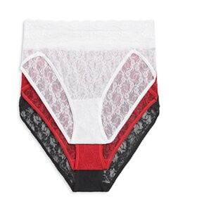 B. Tempt'd by Wacoal Lace Kiss High Leg Panties, Pack of 3